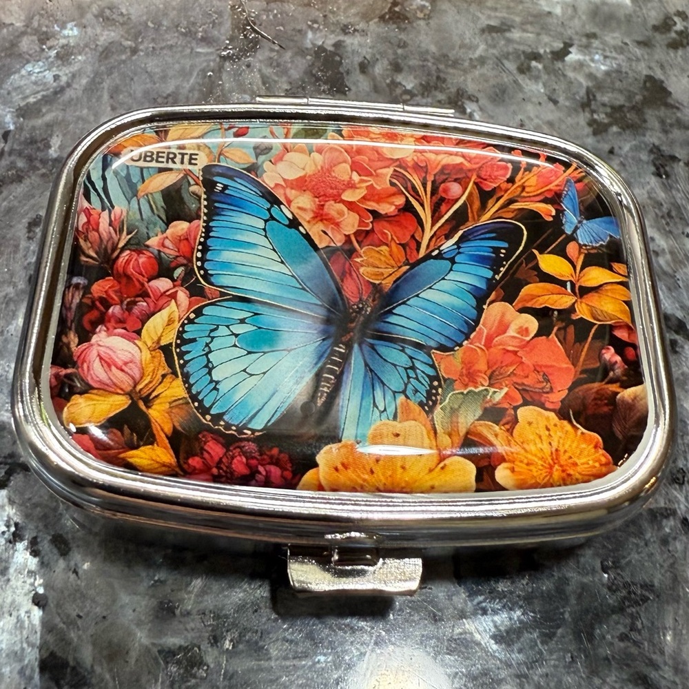 Blue Butterfly Decorative Storage Box